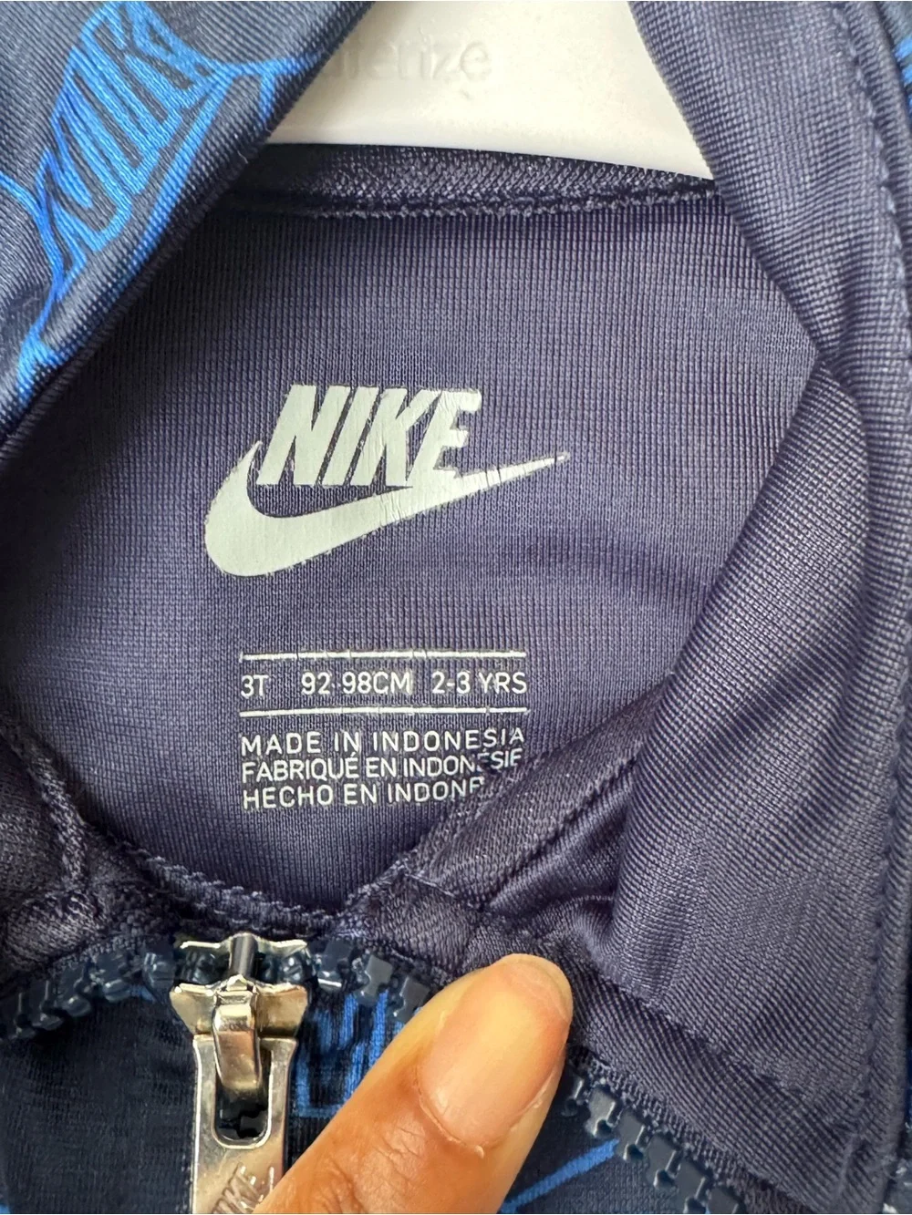Nike Navy and Royal Blue Kids Zip-Up Jacket